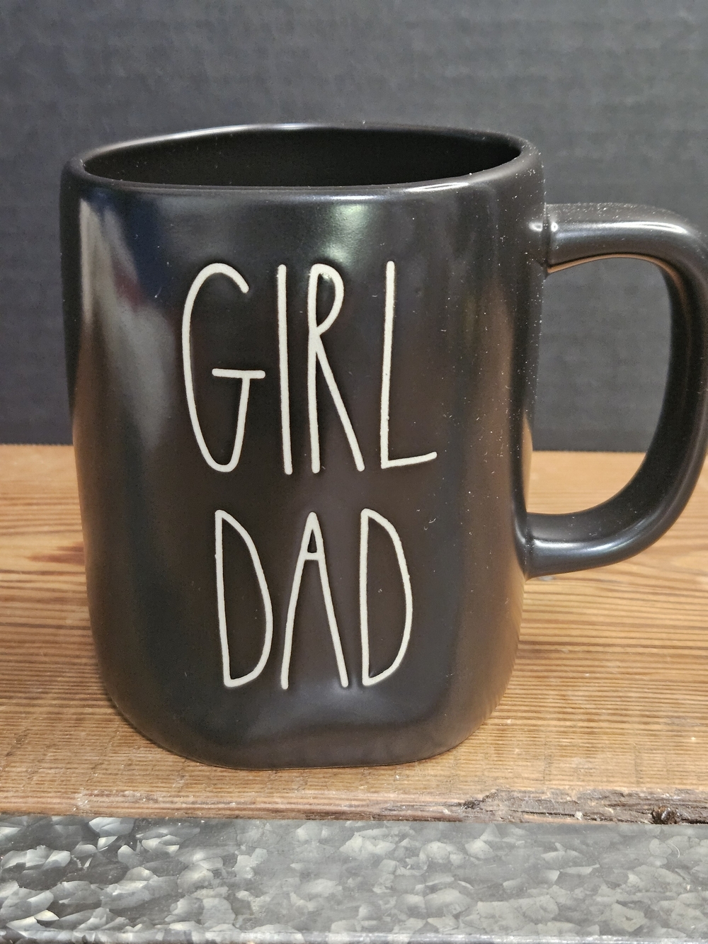 Rae Dunn Black "Girl Dad" Ceramic Mug